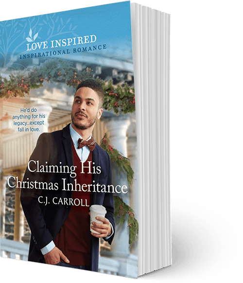 Book cover of Claiming His Christmas Inheritance by author C.J. Carroll